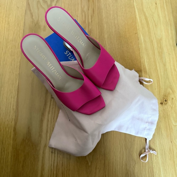 Stuart Weitzman Rebel Lucite Heels sz 9 - Picture 2 of 6